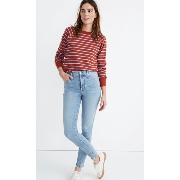 Madewell Denim - Madewell Jeans Womens 27 Blue Wheeler Wash 10 High Rise Skinny Denim Raw Hem